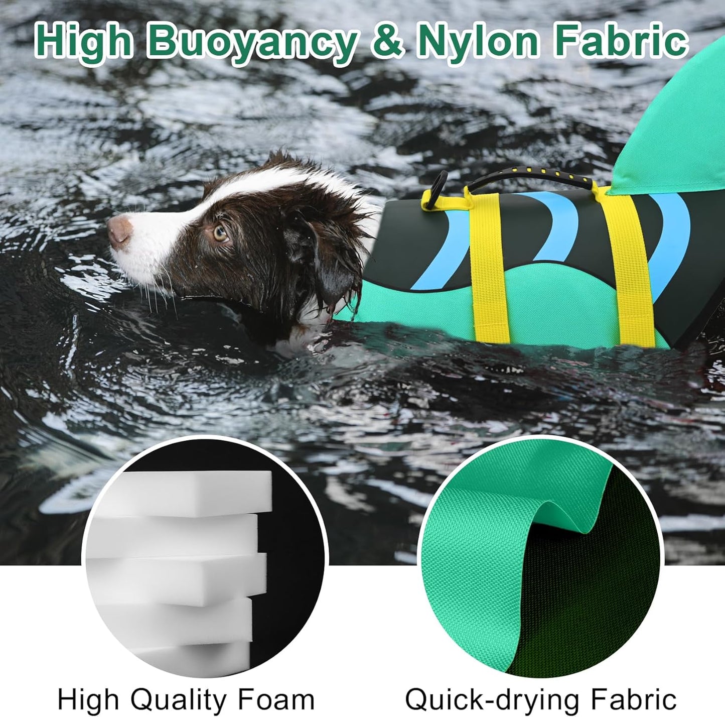 🐶 Small Dog Life Jacket | Shark Fin Design for Safe & Stylish Water Play 🌊