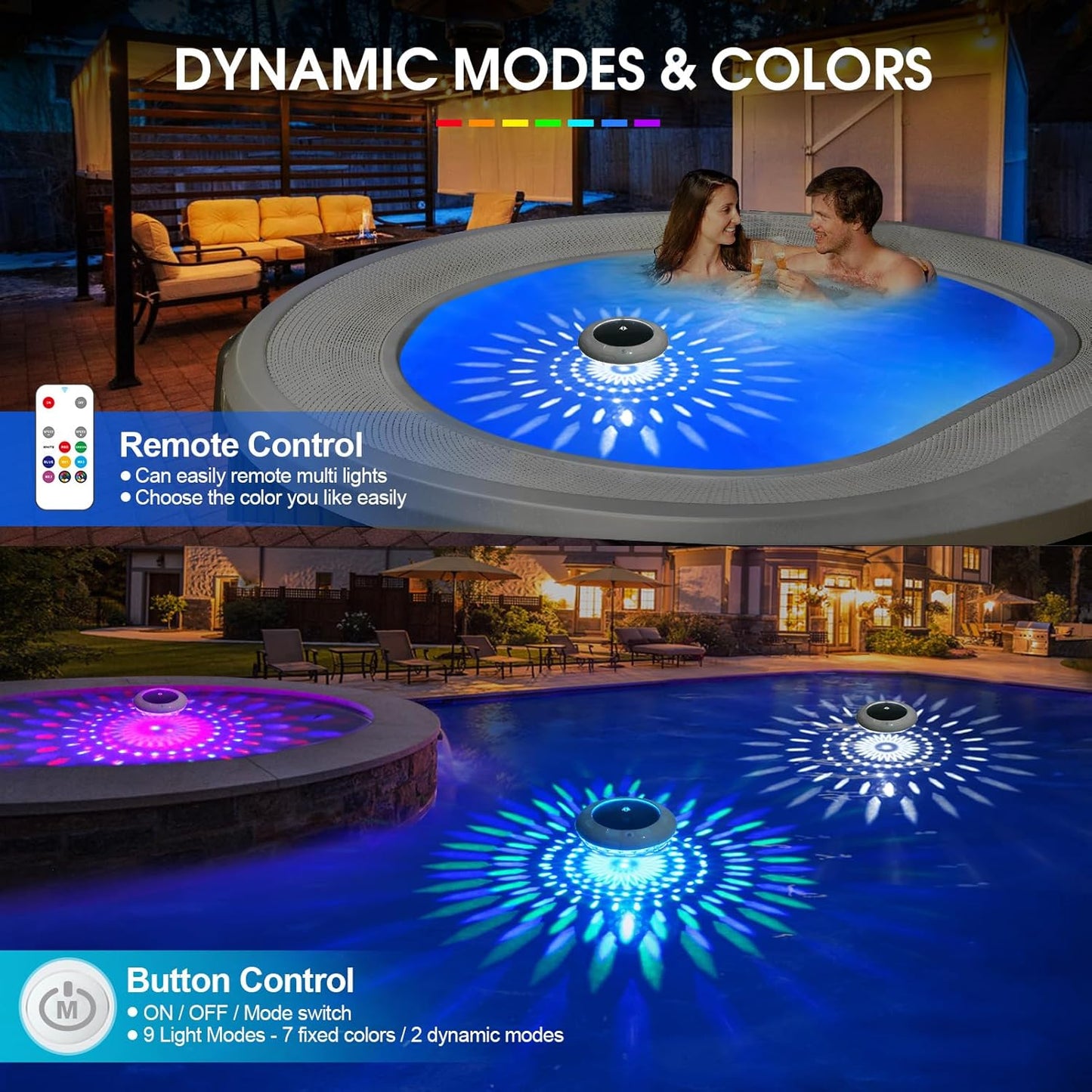 💡 Floating Pool Lights | Solar-Powered, Color-Changing, with Remote Control 🌈