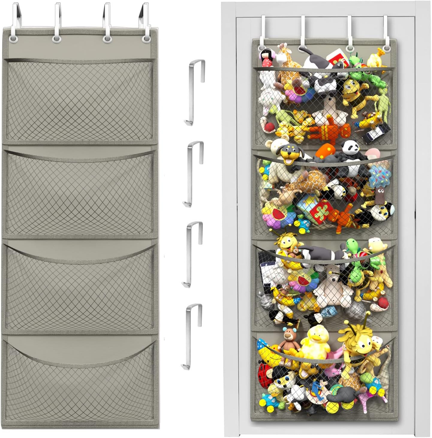 🧸 Plush Toy Storage Bag | Over-the-Door Hanging Organizer