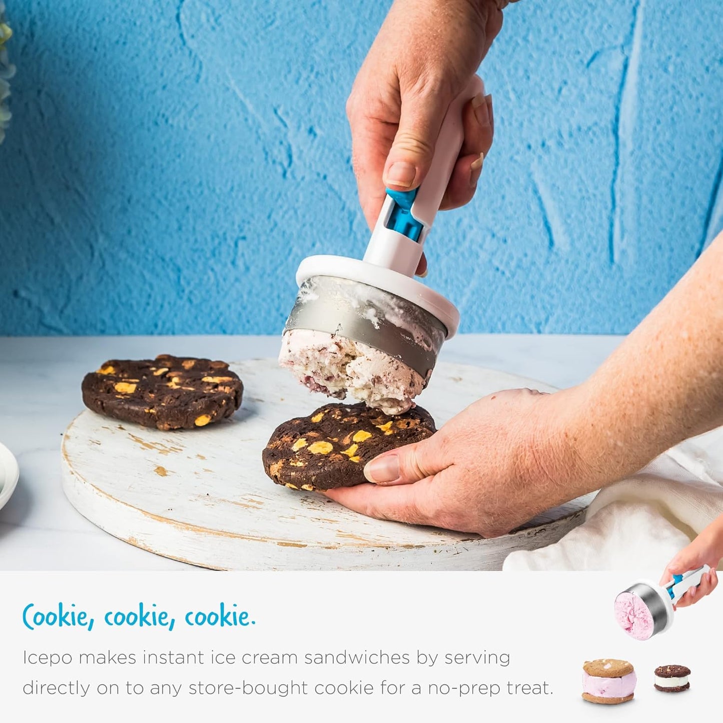 🍨 Ice Cream Sandwich Scoop | One-Handed Serving Made Easy