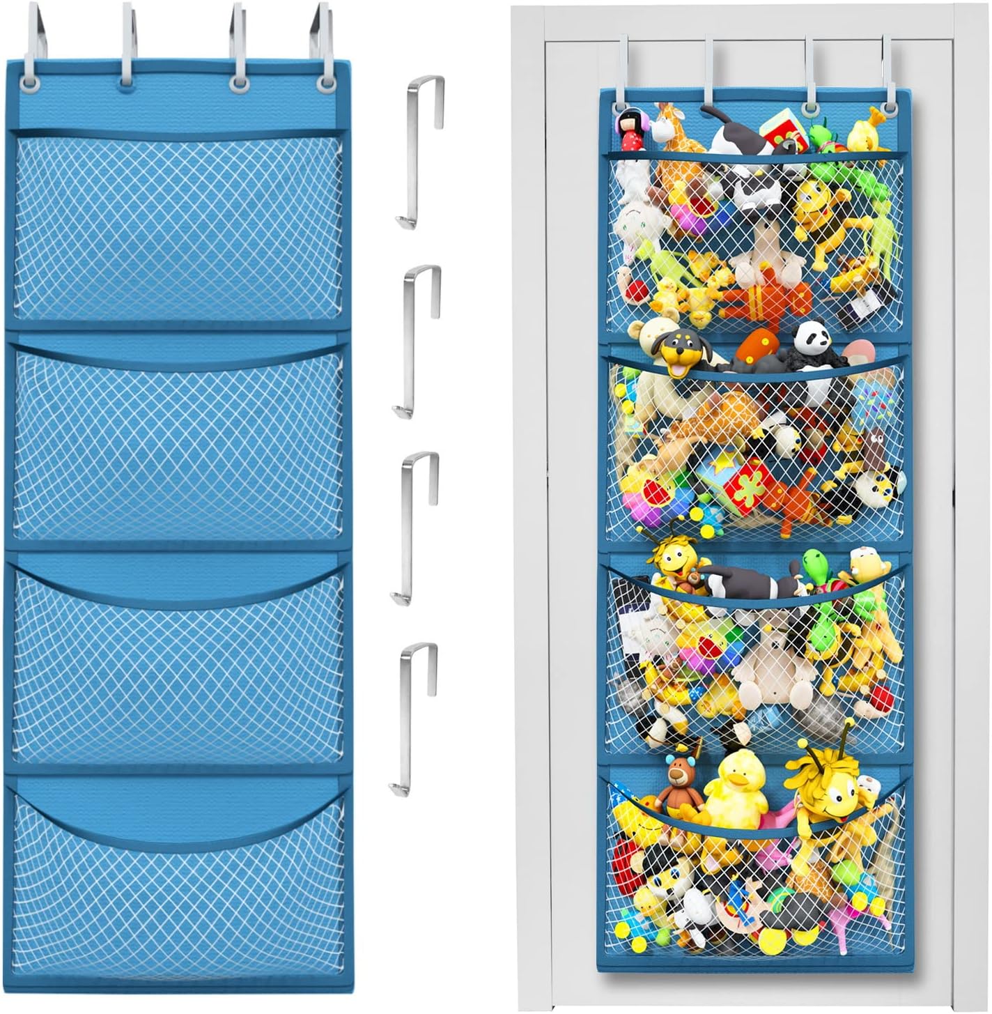🧸 Plush Toy Storage Bag | Over-the-Door Hanging Organizer