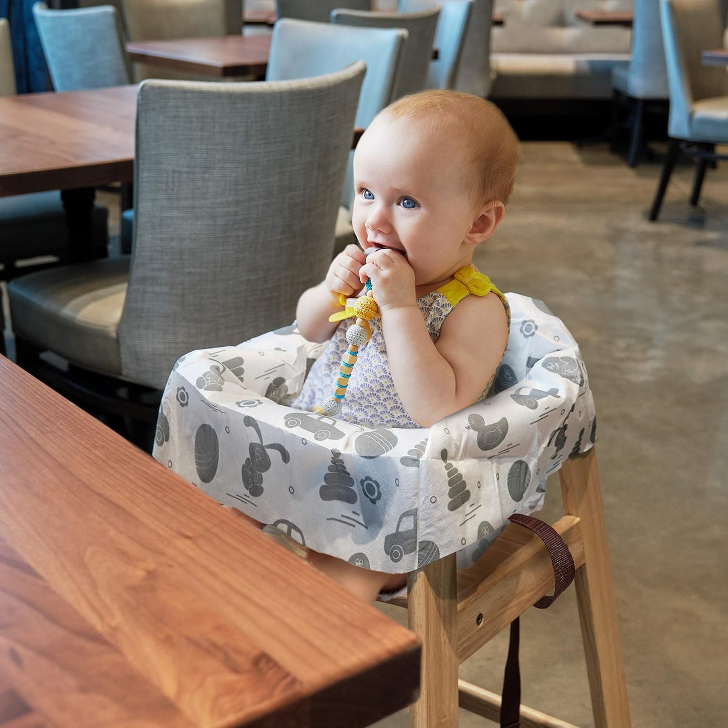 🪑 Disposable Highchair Seat Cover | Waterproof · Tear-Resistant · Kids Animal Pattern 🧸
