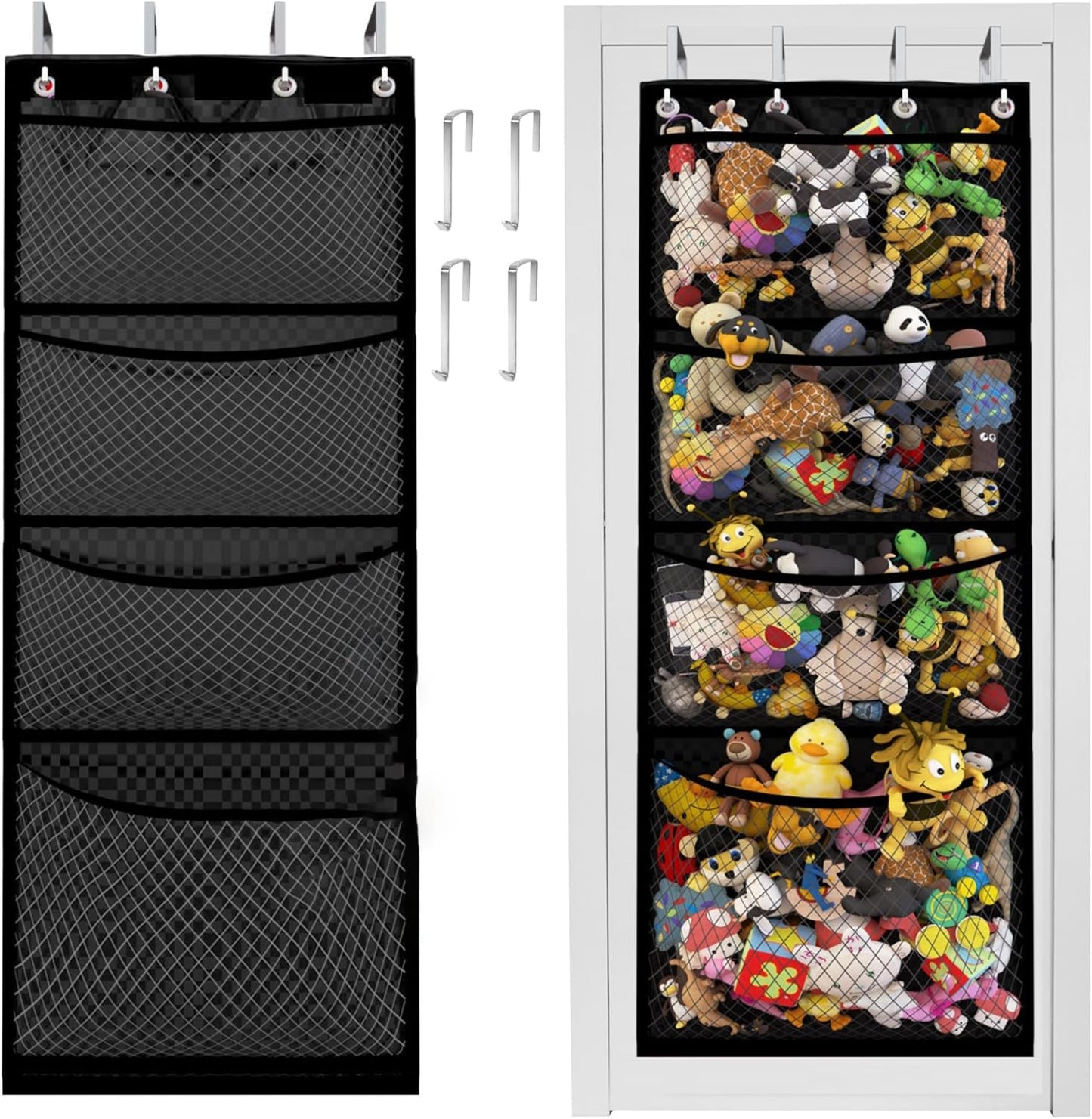 🧸 Plush Toy Storage Bag | Over-the-Door Hanging Organizer