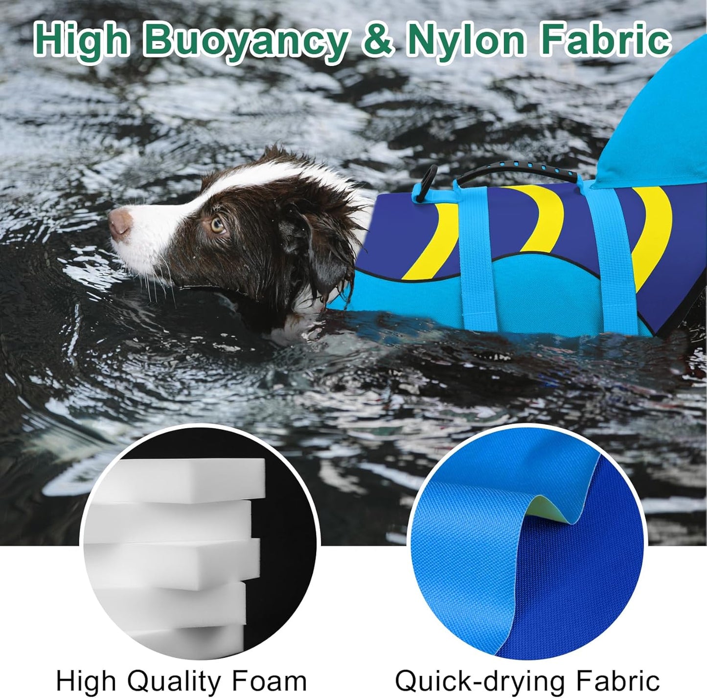 🐶 Small Dog Life Jacket | Shark Fin Design for Safe & Stylish Water Play 🌊