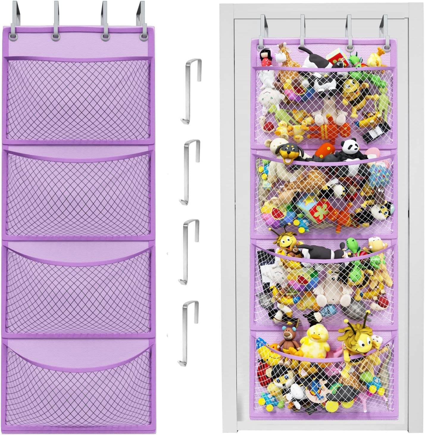 🧸 Plush Toy Storage Bag | Over-the-Door Hanging Organizer