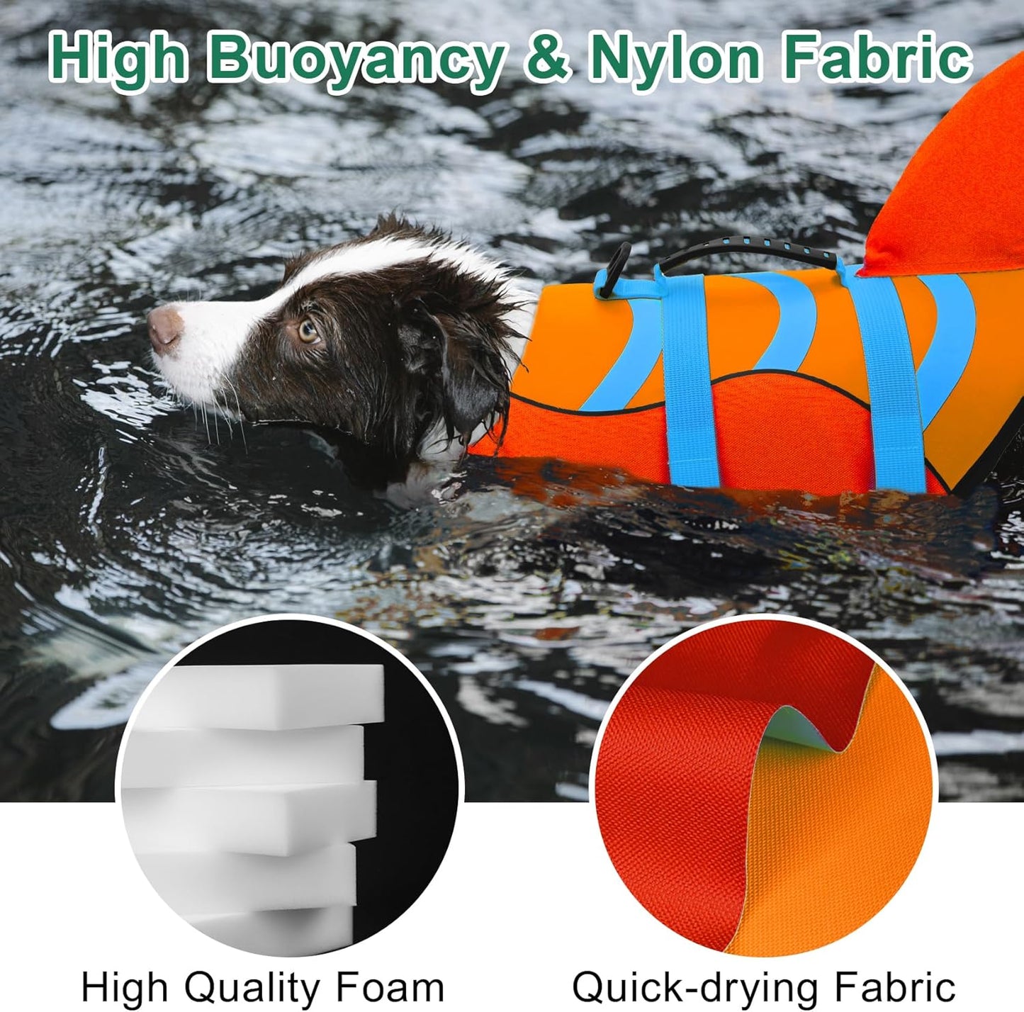 🐶 Small Dog Life Jacket | Shark Fin Design for Safe & Stylish Water Play 🌊