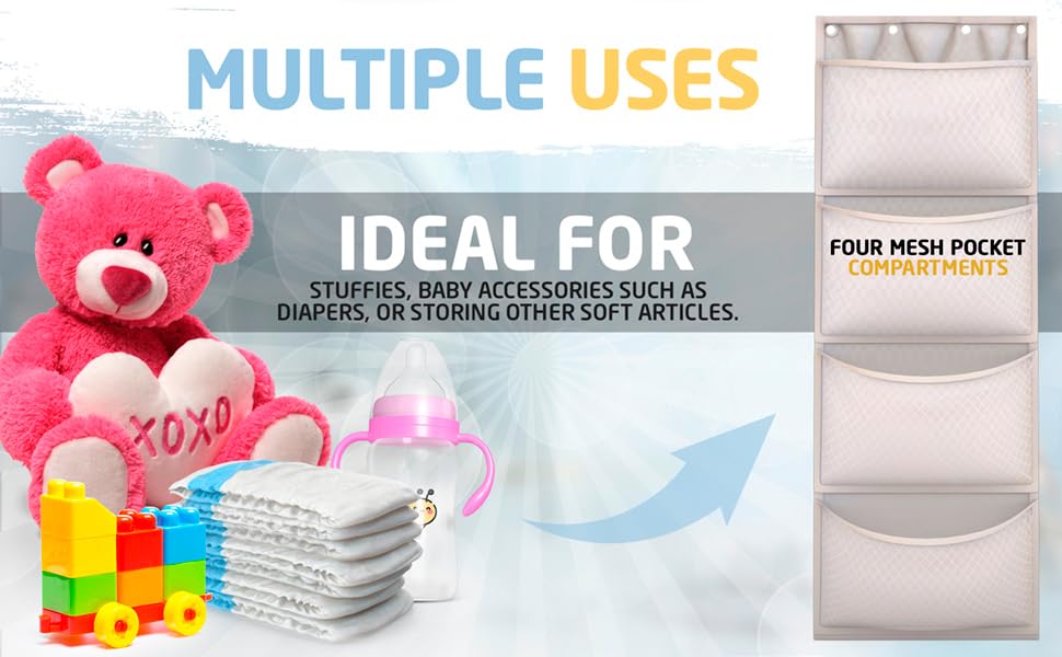 🧸 Plush Toy Storage Bag | Over-the-Door Hanging Organizer