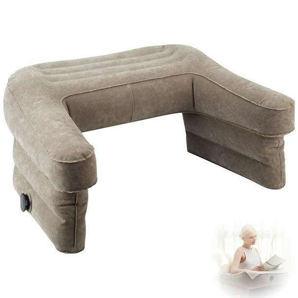 Inflatable Reading Pillow for Gaming and Bed Rest – Lap Desk with Arm Support