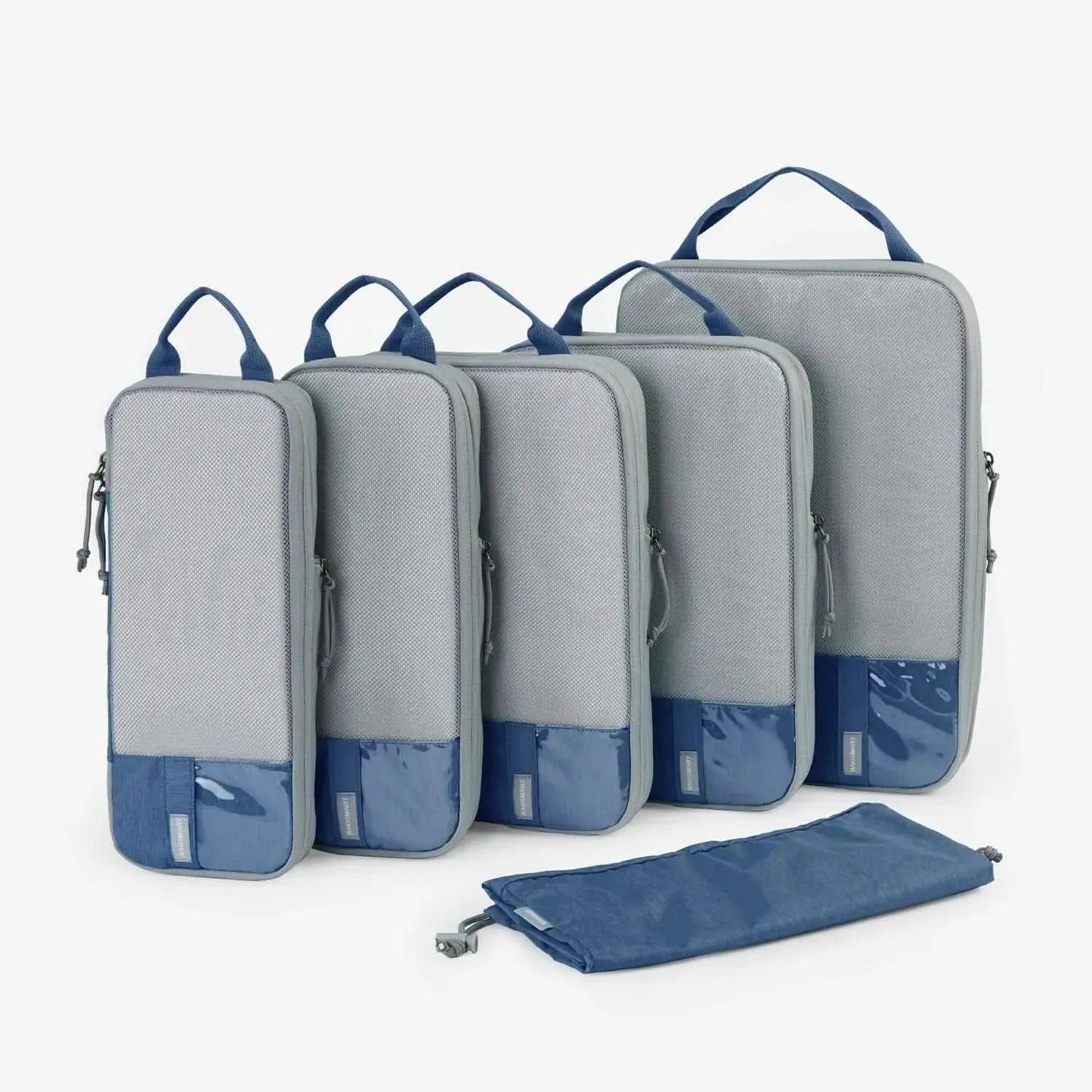 🛫 Travel Compression Packing Cubes Set | Lightweight Organizers with Expandable Design &amp; Clear Pockets