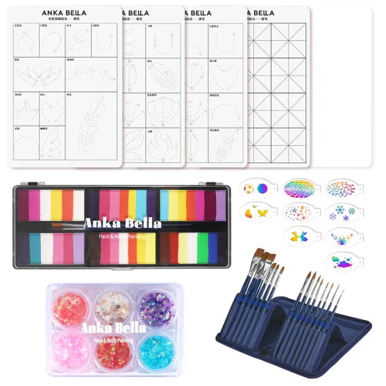 🎃 Halloween Face Painting Practice Sheet | Reusable Guide for Parents & Small Biz Artists