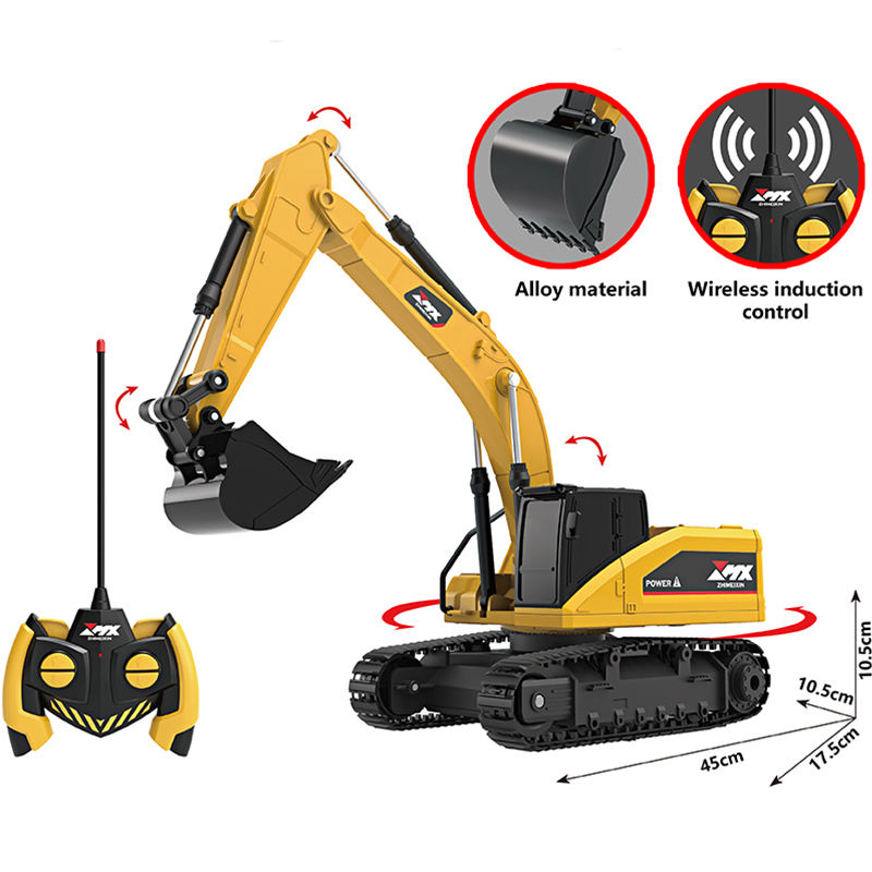 🚜 Mini alloy remote control excavator | 1/64 Scale Engineering Gift Set