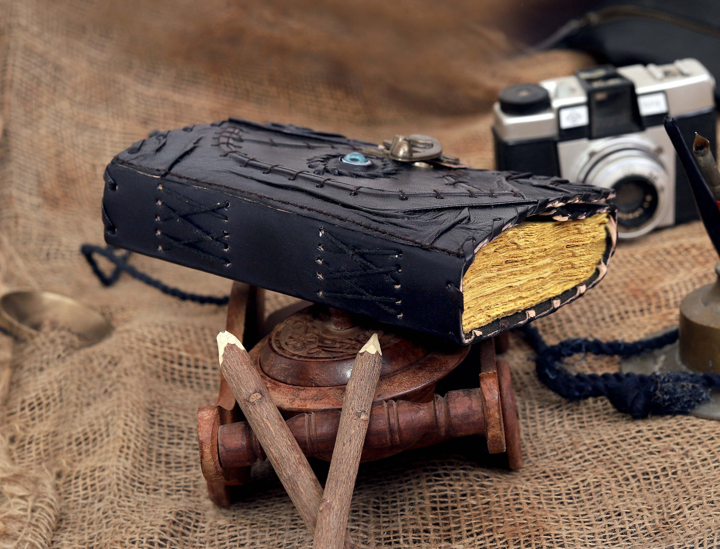 📖 Hocus Pocus Spell Book Journal | Vintage Leather + Magic Vibes 🔮