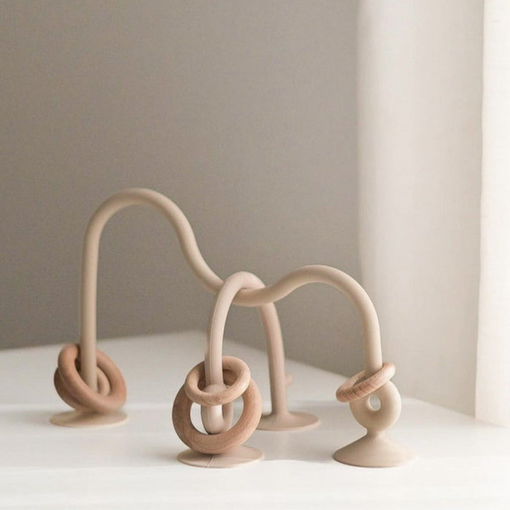 🍼 Montessori Silicone Desktop Toy | Sensory Rings for Baby’s First Learning