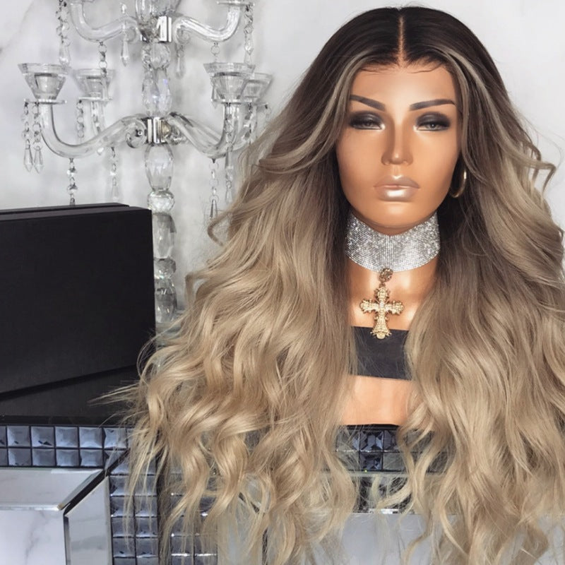 💇 Long Blonde Wig | 26" Wavy Curly Synthetic Hair for Daily & Party Wear