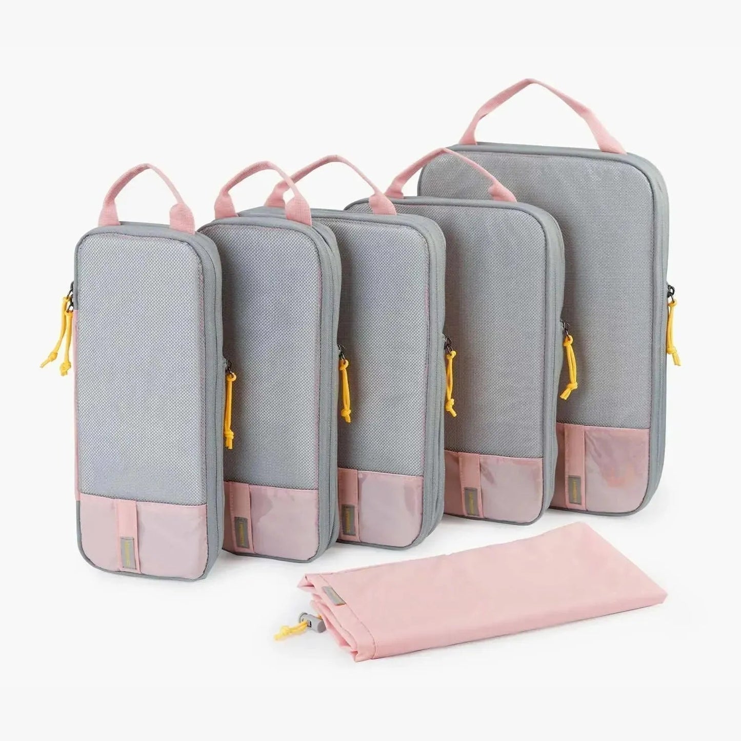 🛫 Travel Compression Packing Cubes Set | Lightweight Organizers with Expandable Design &amp; Clear Pockets