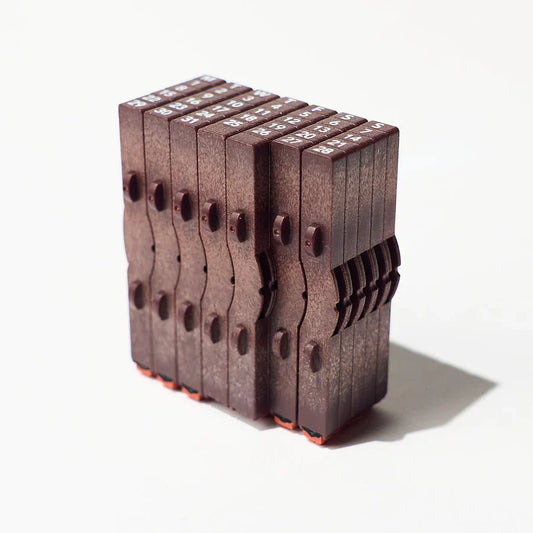 Connected Calendar Stamp Set – Mini Number & Date Stamps for Planners & Journals