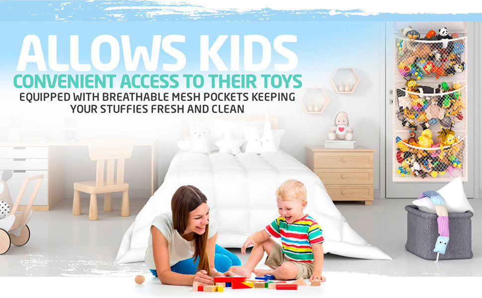 🧸 Plush Toy Storage Bag | Over-the-Door Hanging Organizer