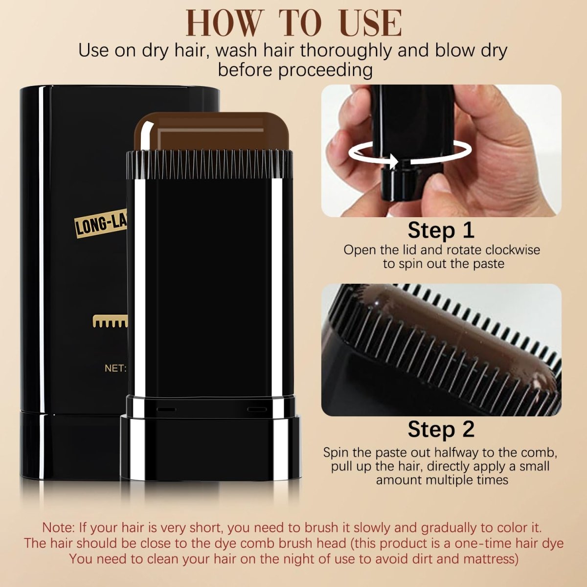💇 Hair Dye Comb | Easy, No-Mess Grey Coverage Anytime