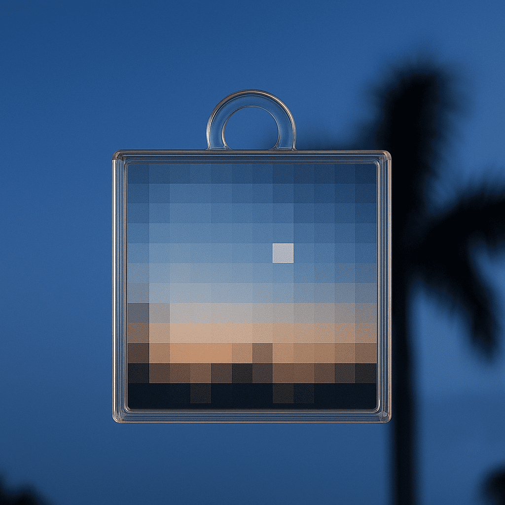 🏆 Pixel Filter Keychain | Carry the Blocky World Everywhere