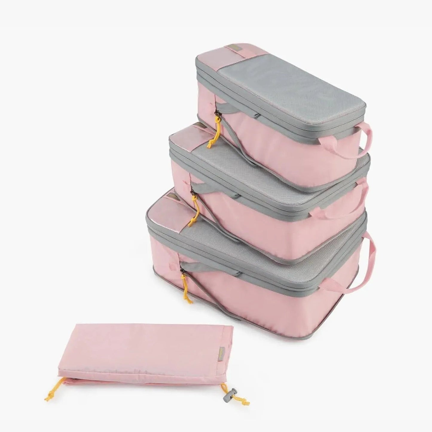 🛫 Travel Compression Packing Cubes Set | Lightweight Organizers with Expandable Design &amp; Clear Pockets