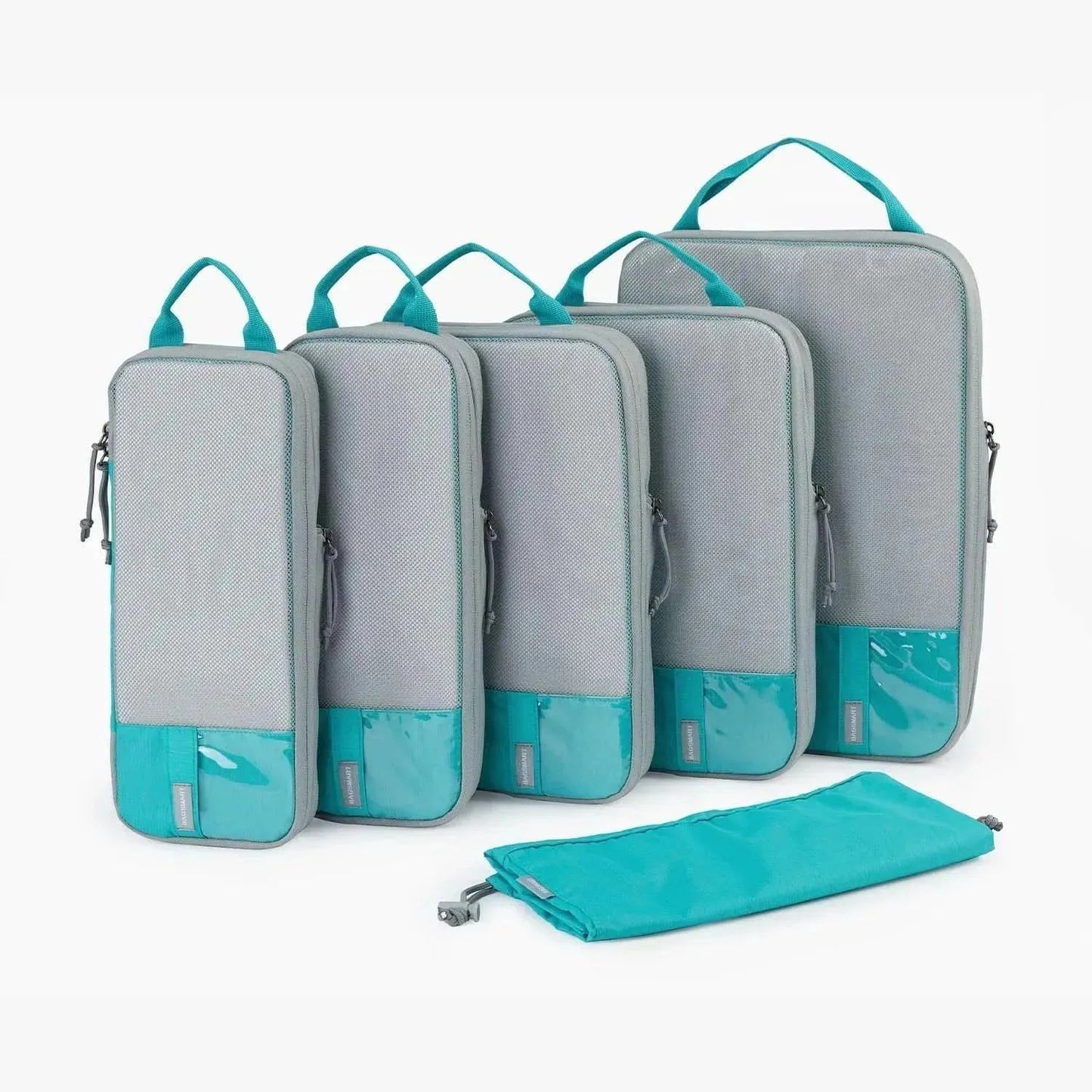 🛫 Travel Compression Packing Cubes Set | Lightweight Organizers with Expandable Design &amp; Clear Pockets